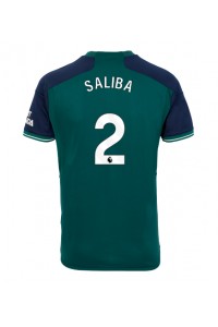 Arsenal William Saliba #2 Jalkapallovaatteet Kolmaspaita 2023-24 Lyhythihainen